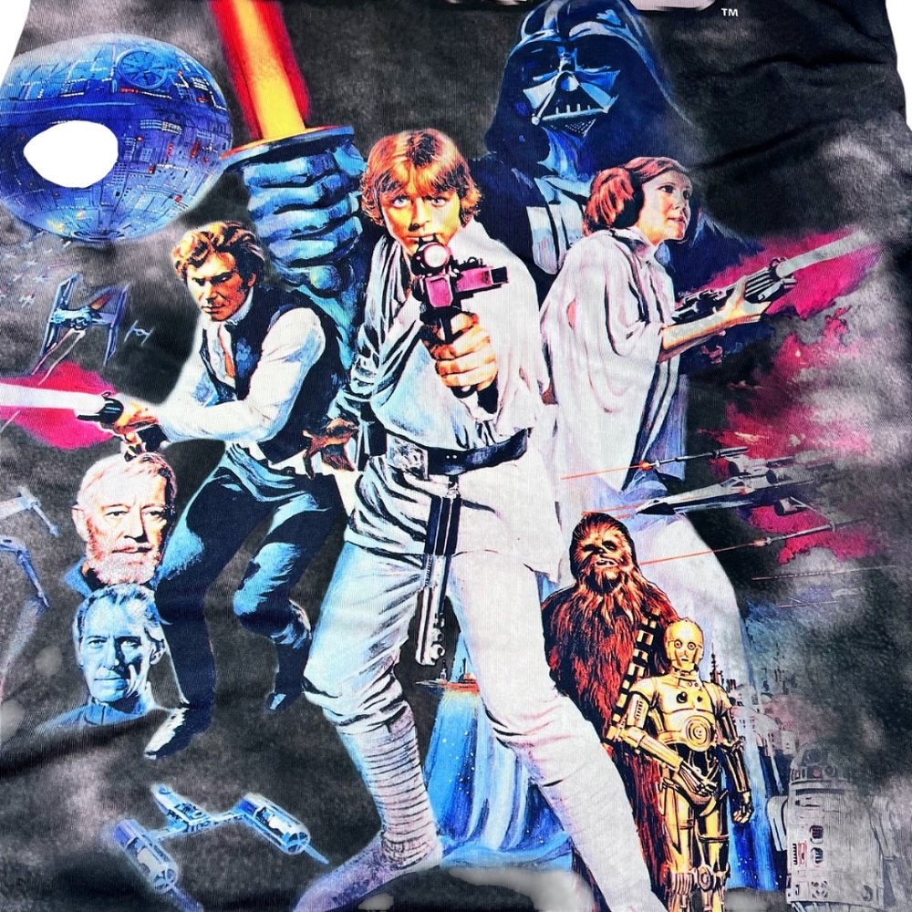 Stars Wars Lace Trimmed V Neck Sleeveless Nightgown - Picture 2 of 14